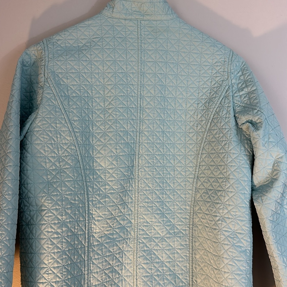 Laura Ashley Blue Quilted Jacket size MP - Picture 7 of 10